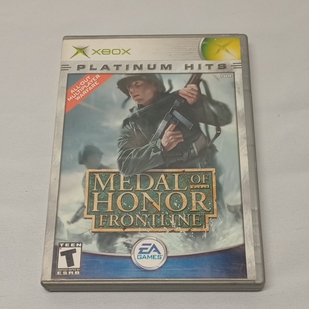 Xbox Platinum Hits - Medal of Honor: Frontline (EA Games) - Green/Silver Case
